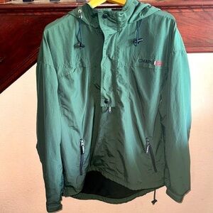 Chaps Ralph Lauren Men’s XL Forest Green Outdoors Hooded Windbreaker Jacket
